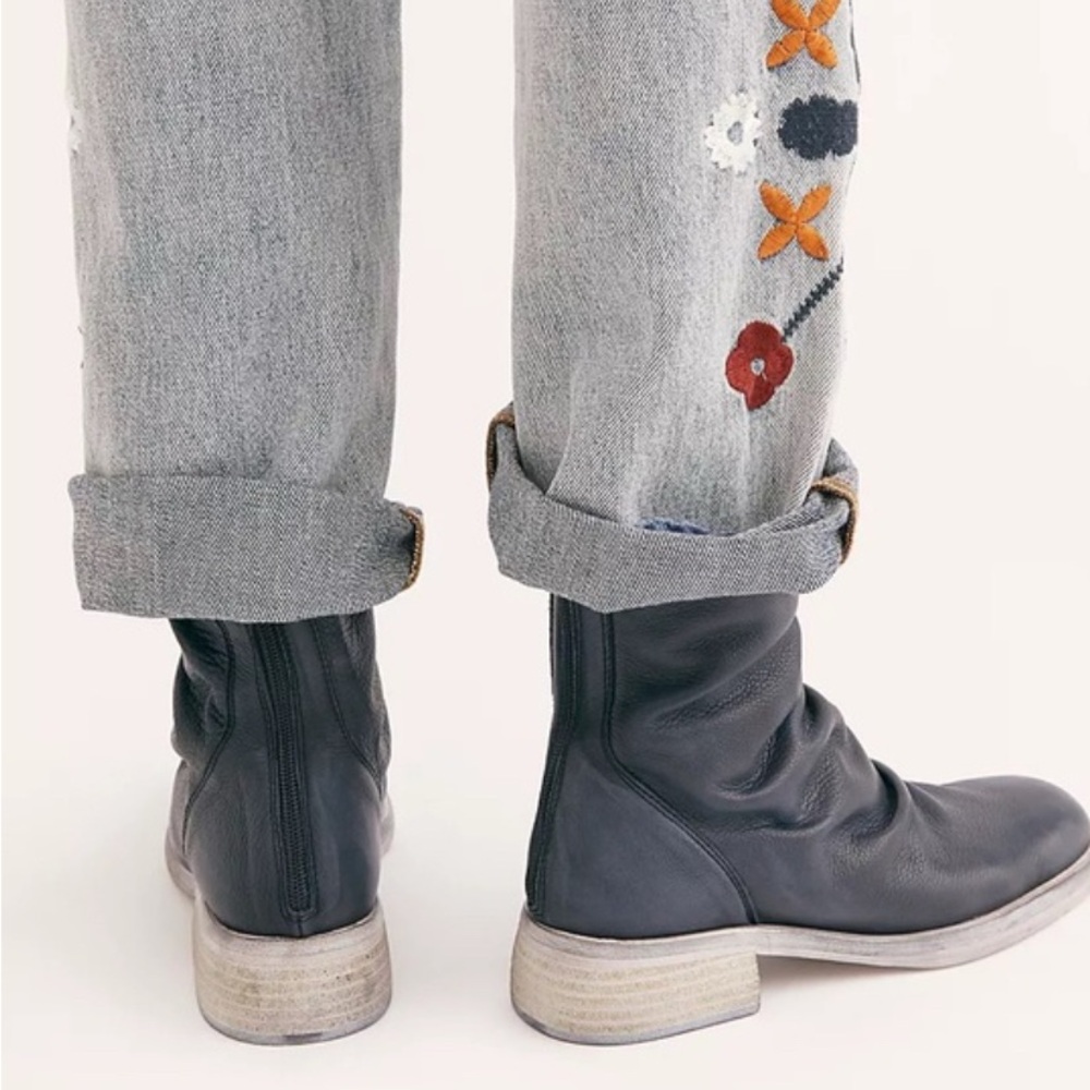 Free People Black Leather Boots